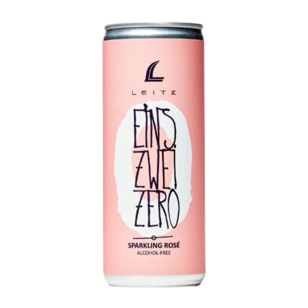 Wino musujące Leitz Eins-Zwei-Zero Sparkling Rose 0% rózowe wytrawne 250 ml puszka